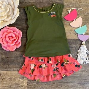 Ruffled skort and shirt set